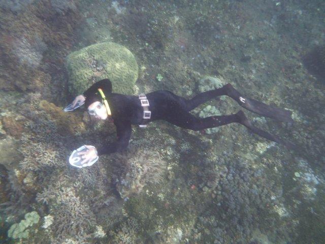 Martin Skoupý při freedivingu